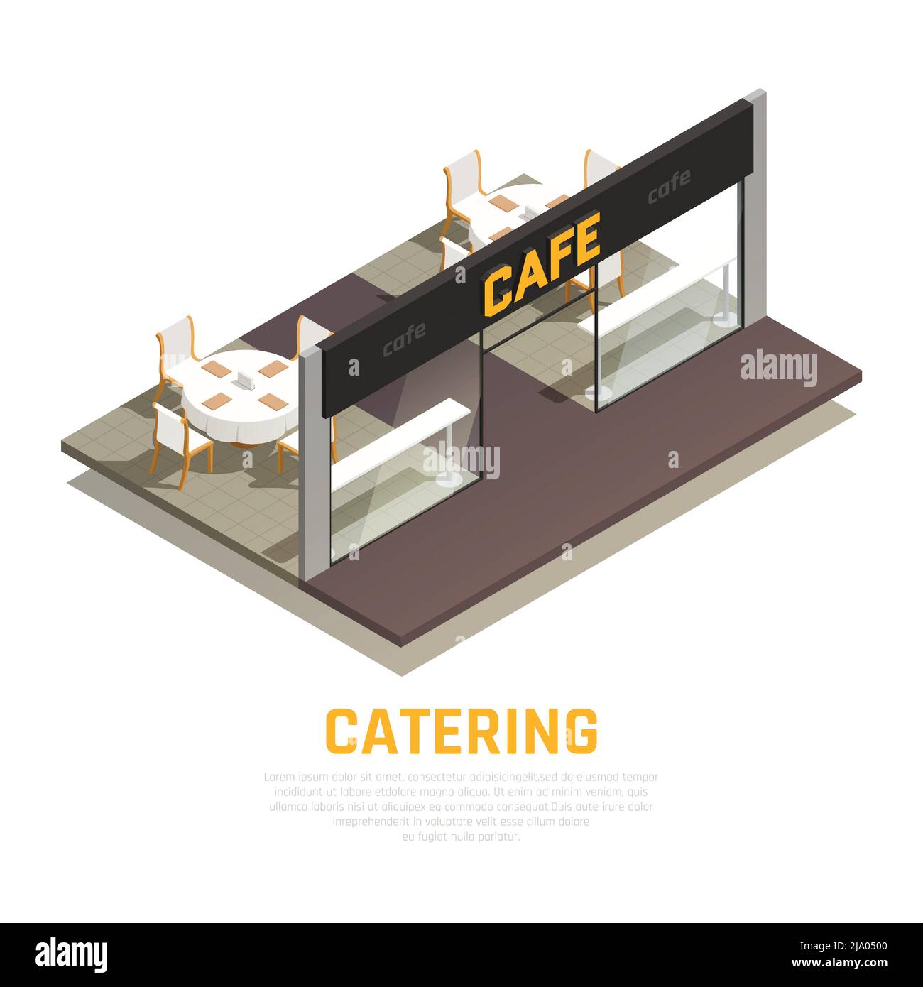 Corporate events parties wedding reception in luxury cafe offering diner buffet providing catering entertainment service vector illustration Stock Vector