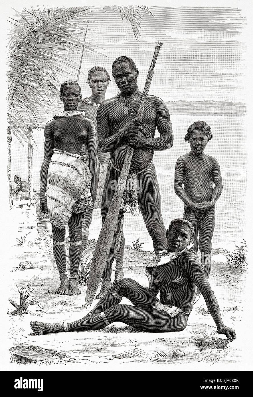 Boni Indians family, French Guiana, Department of France, South America
