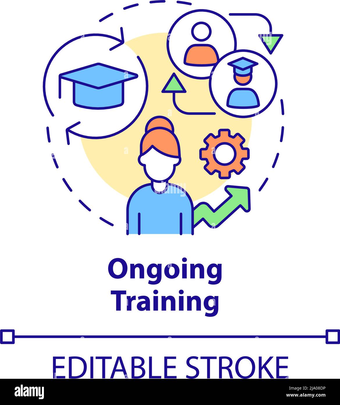 Ongoing training concept icon Stock Vector Image & Art - Alamy