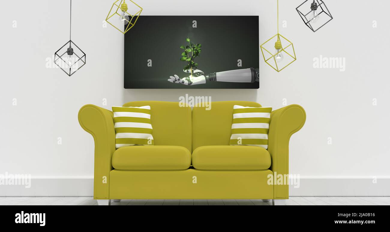 Living Room Canvas image Stock Photo