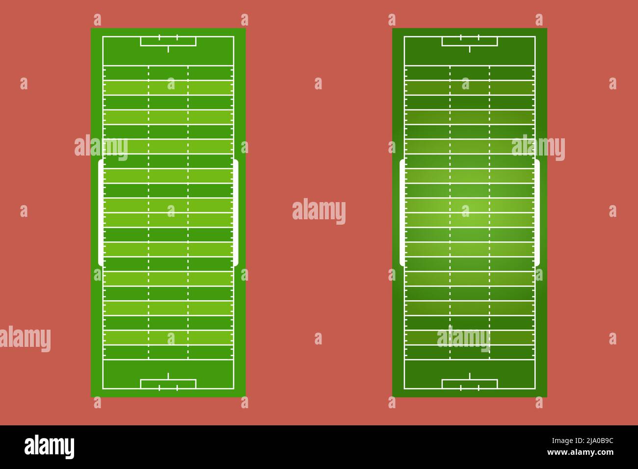 American football court flat design, football field graphic