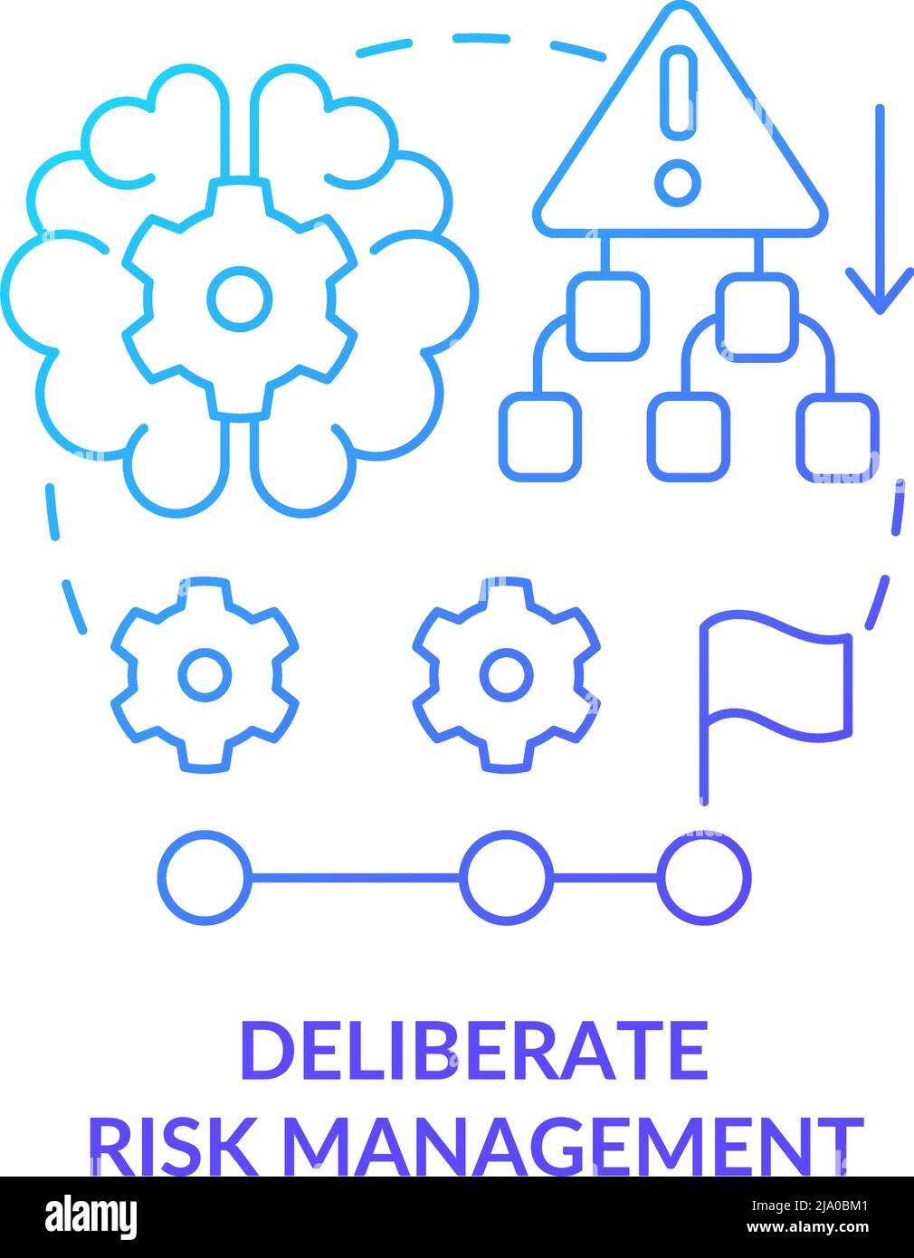 Deliberate risk management blue gradient concept icon Stock Vector Image & Art Alamy