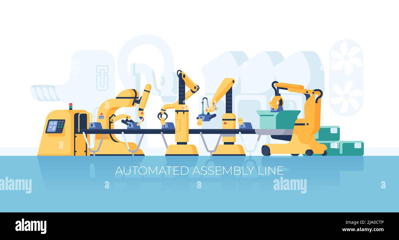 Conveyor factory. Electronic assembly and packaging machine. Production