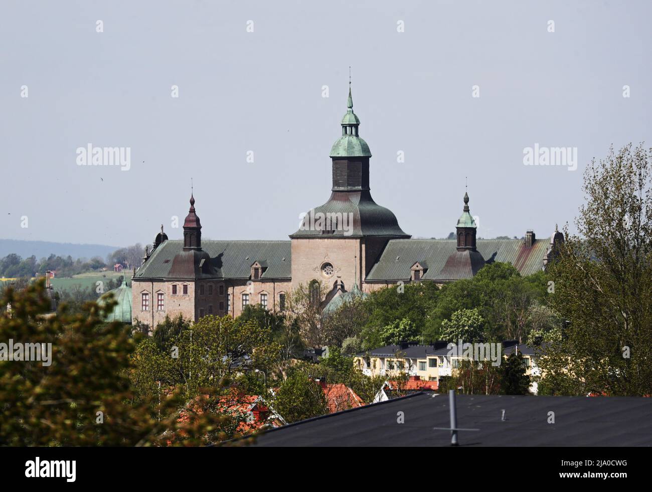 Seasonal weather, Vadstena castle, Vadstena, Sweden. Stock Photo