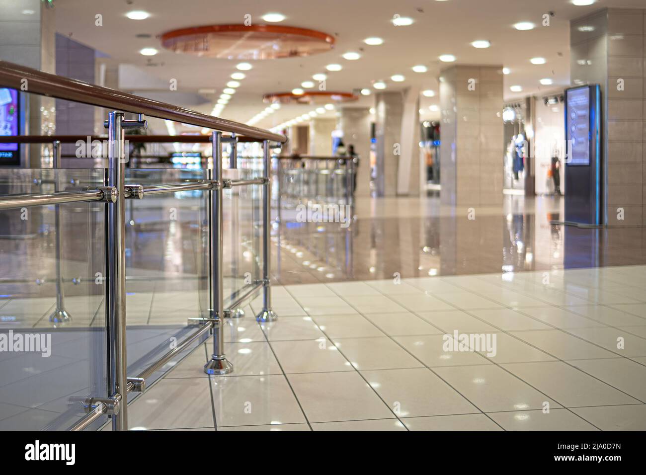 Shopping complex, before opening. Saint-Petersburg. Russia. March 24 2022 Stock Photo