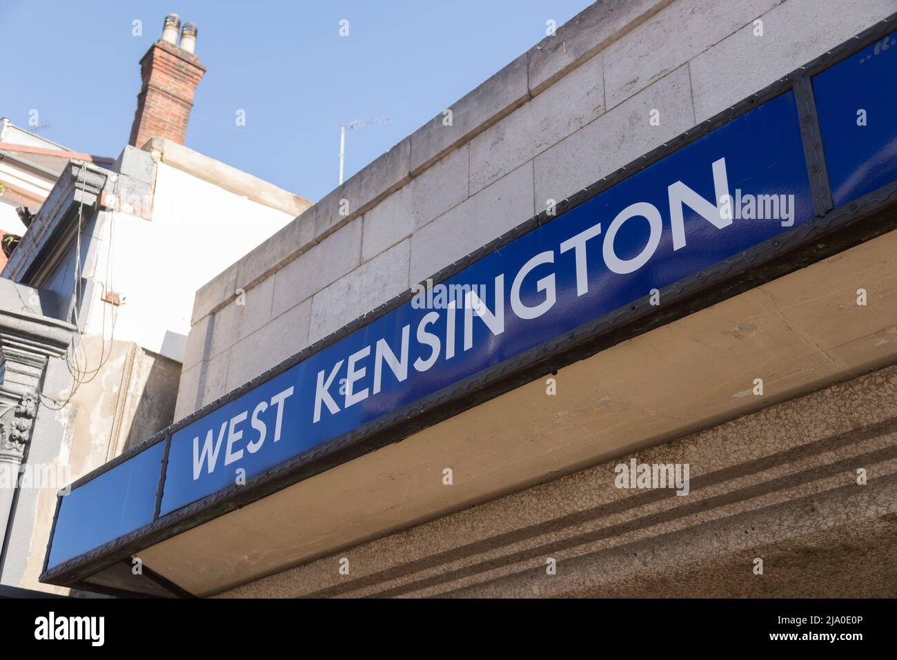 West Kensington Station Kensington London Stock Photo Alamy