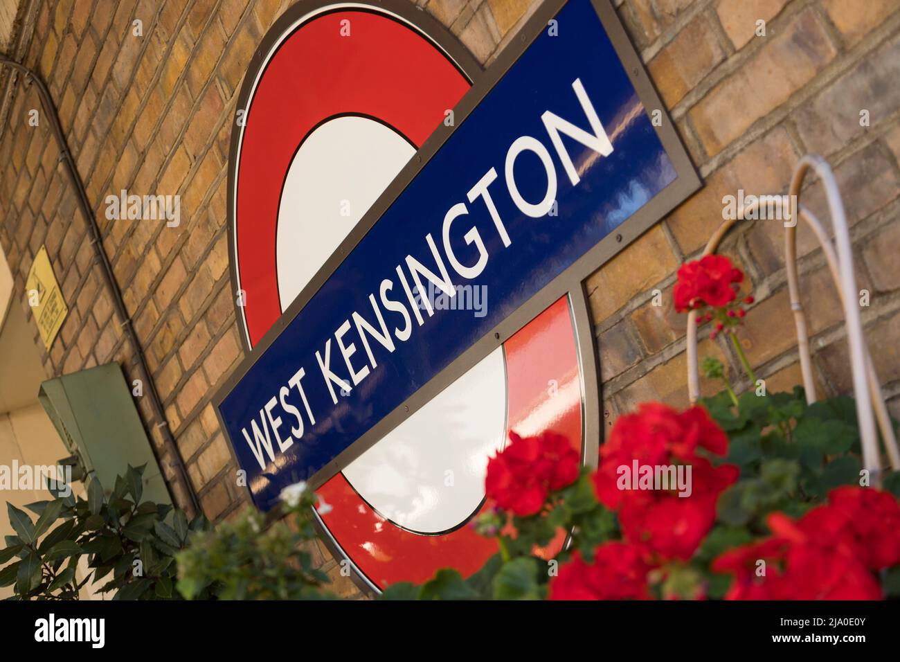 West Kensington Station Kensington London Stock Photo Alamy