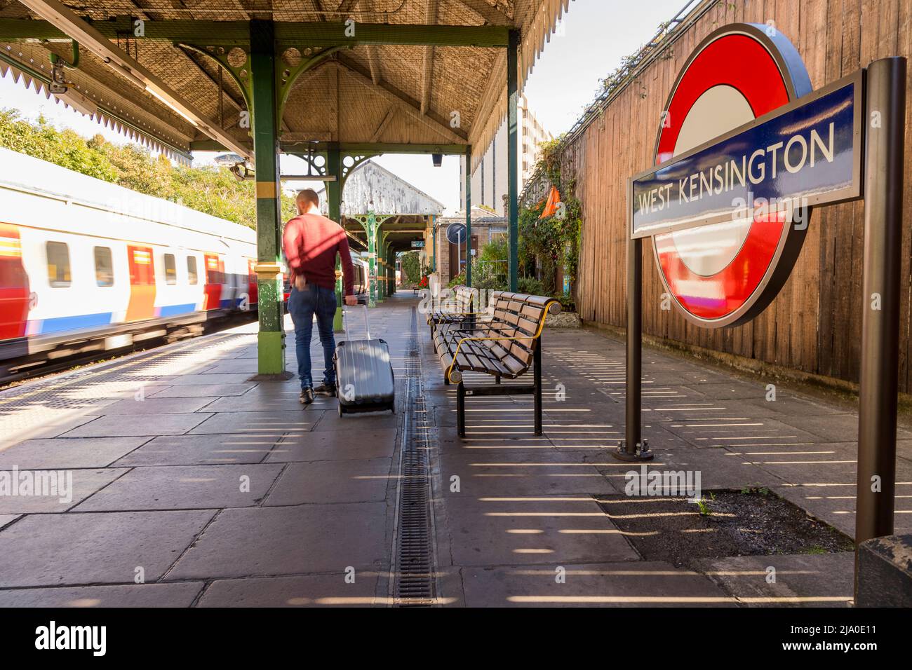 West Kensington Station Kensington London Stock Photo Alamy