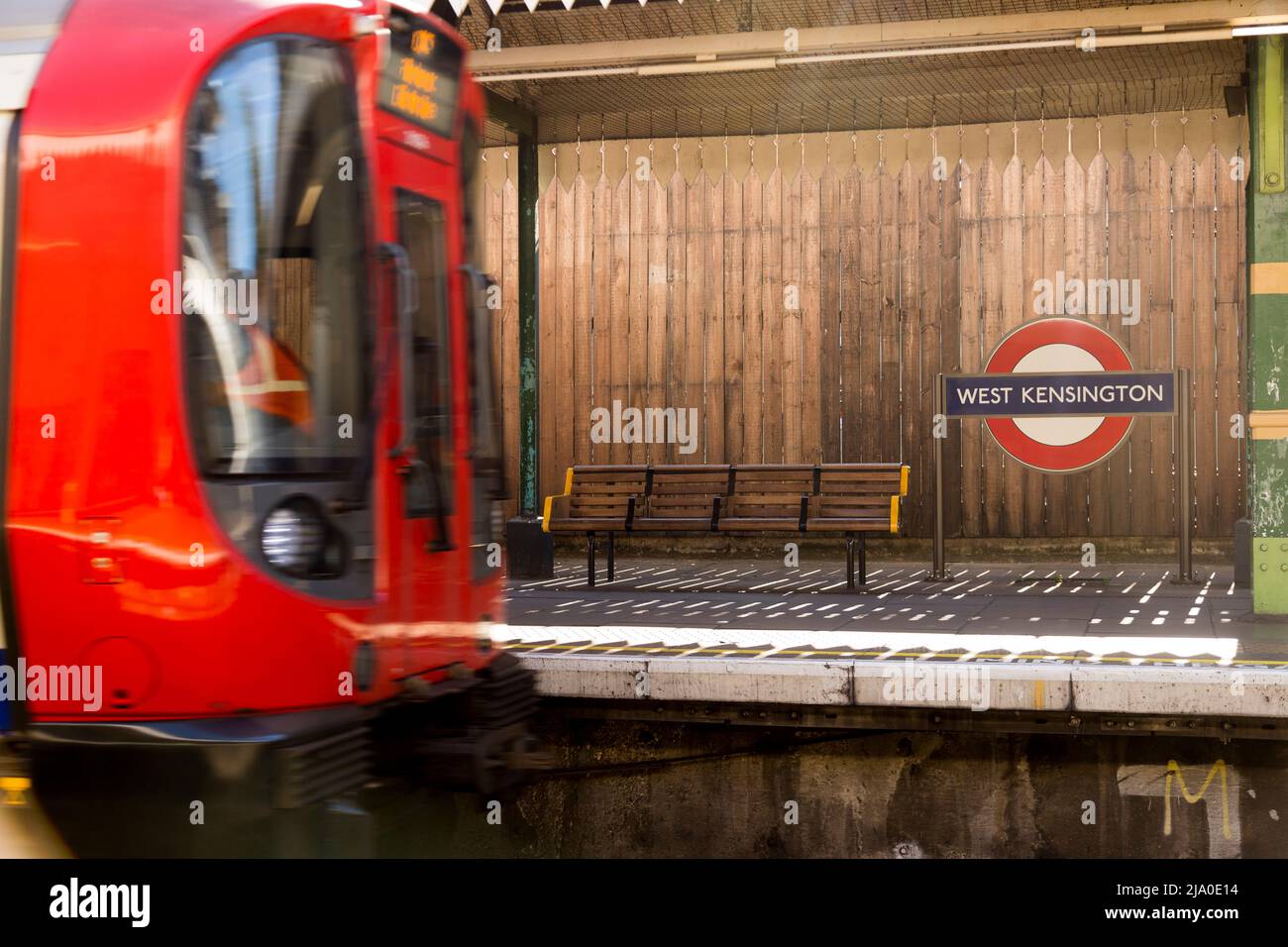 West Kensington Station Kensington London Stock Photo Alamy