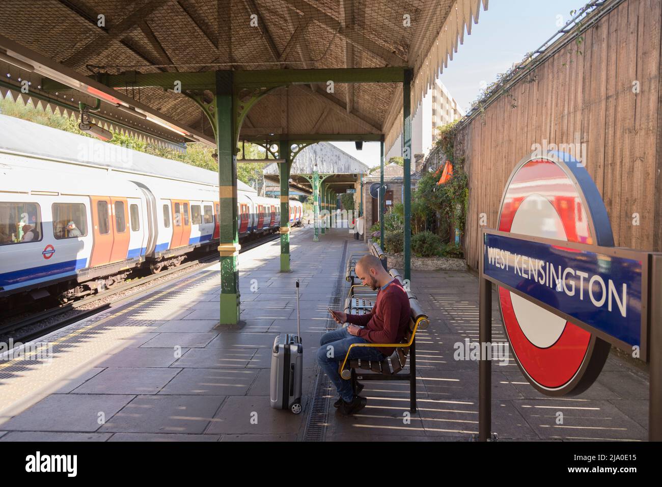 West Kensington Station Kensington London Stock Photo Alamy
