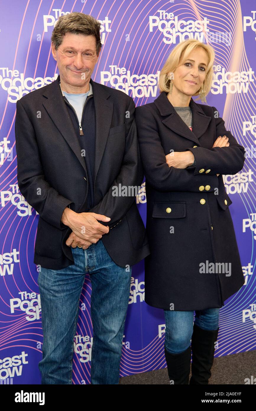 London, UK . 26 May, 2022 . Jon Sopel and Emily Maitlis pictured at  The Podcast Show 2022 held at the Business Design Centre, Islington. Credit:  Alan D West/Alamy Live News Stock Photo