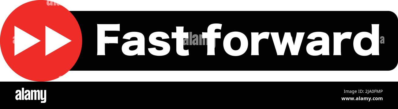Fast forward button and Fast Forward character. Vector logo. Editable vector. Stock Vector