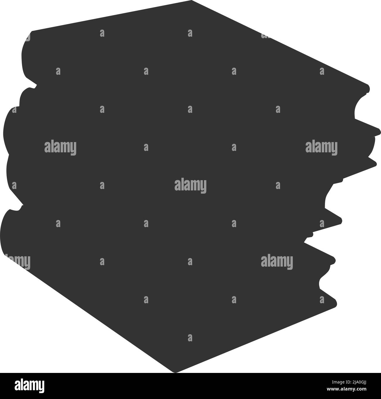 Black silhouette of a stack of books, bundle, reading hobby Stock Vector