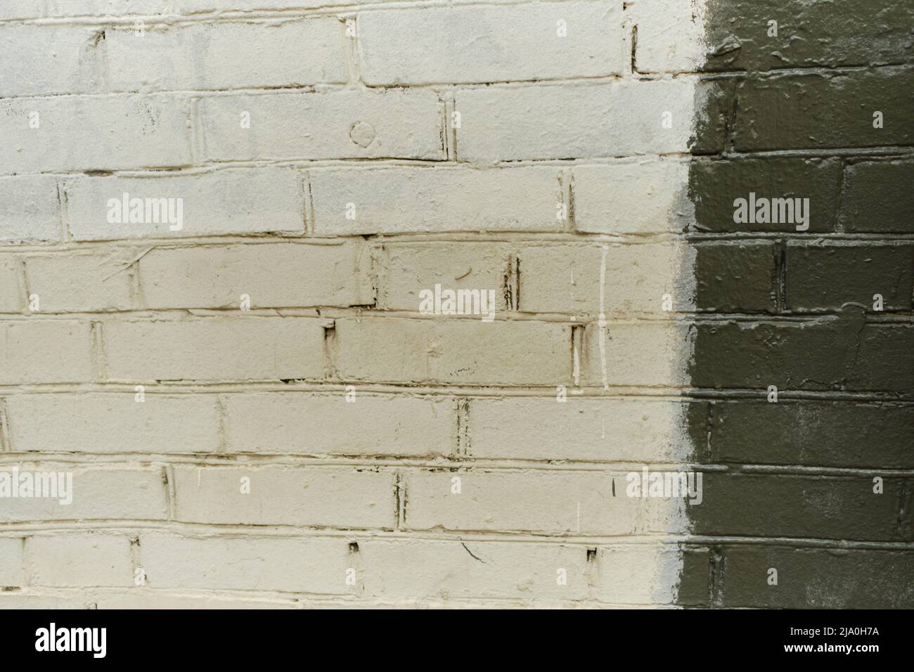 Aged Brick Wall Painted White And Grey..background. Brick Wall 