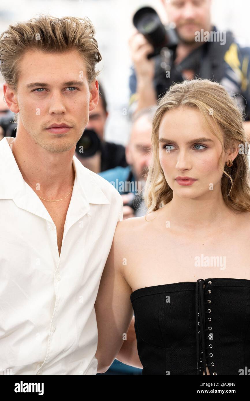 Olivia DeJonge and Austin Butler attend the photocall for Elvis during