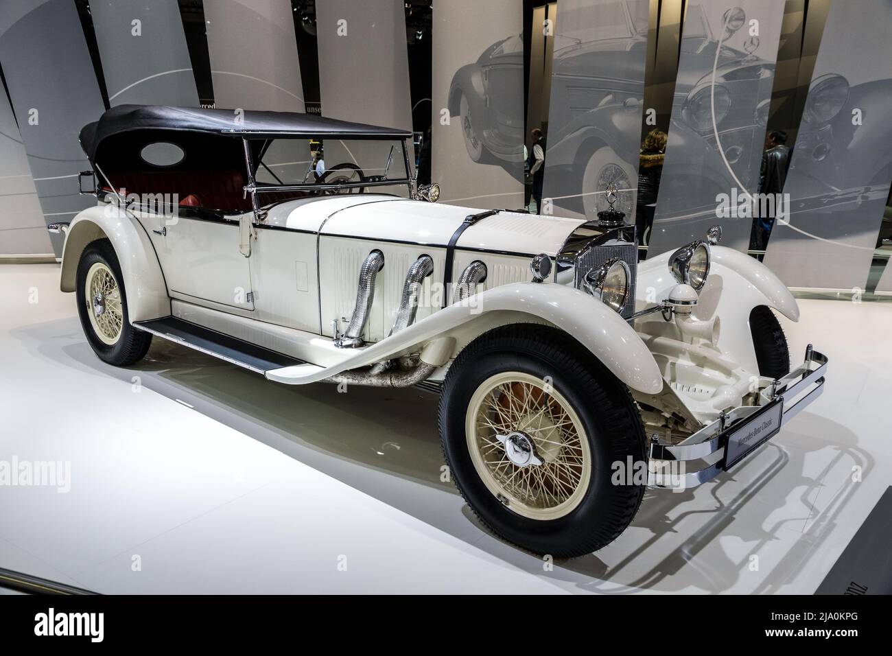 1927 Mercedes Benz Type S W06 classic car at the Techno Classica Essen Car Show. Germany - April 6, 2017 Stock Photo