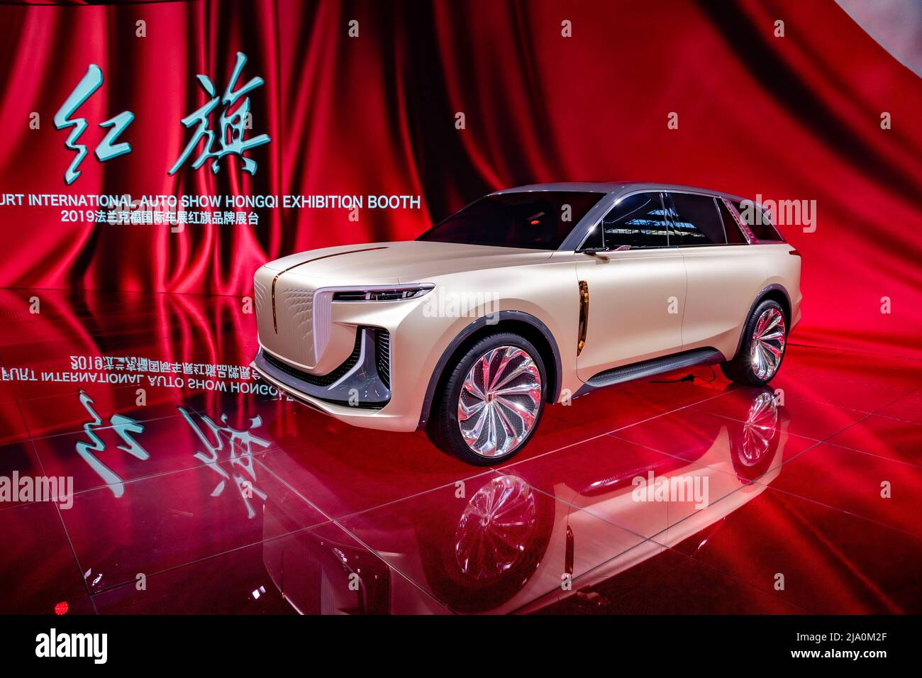 Hongqi E115 electric SUV car presented at the Frankfurt IAA Motor Show. Germany - September 11, 2019 Stock Photo