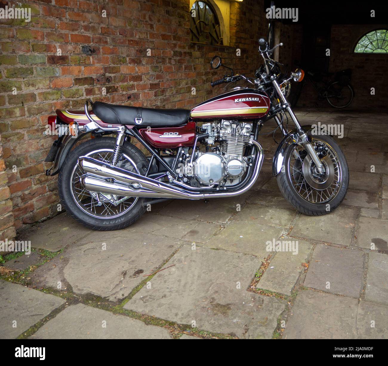 Black white and red photo of a Kawasaki z1000 Stock Photo - Alamy