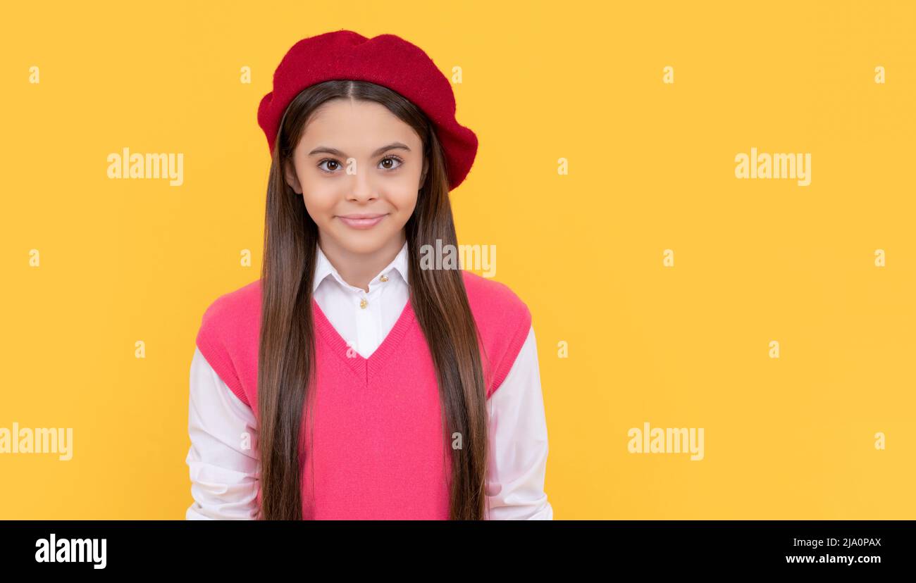 tween and youth concept. casual fashion. happy french teen girl on ...