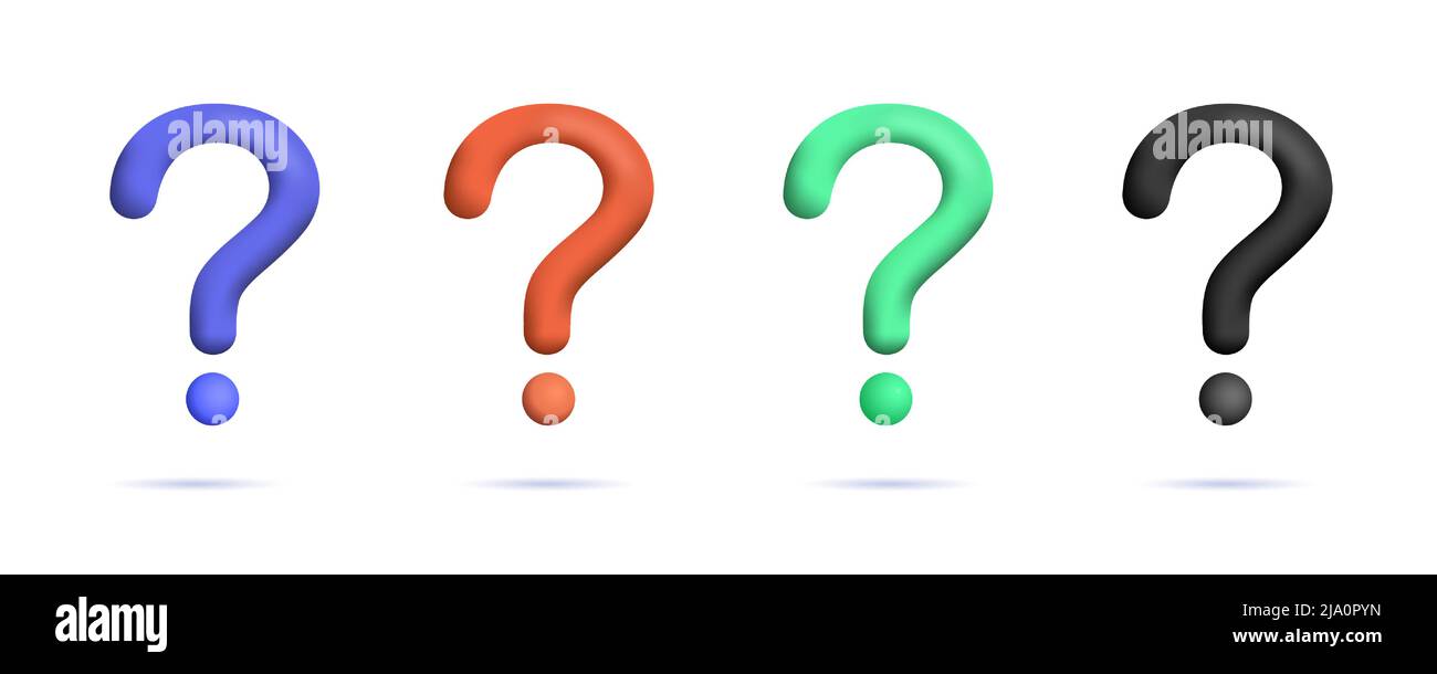 Question mark icon. 3d vector illustration on white background Stock ...