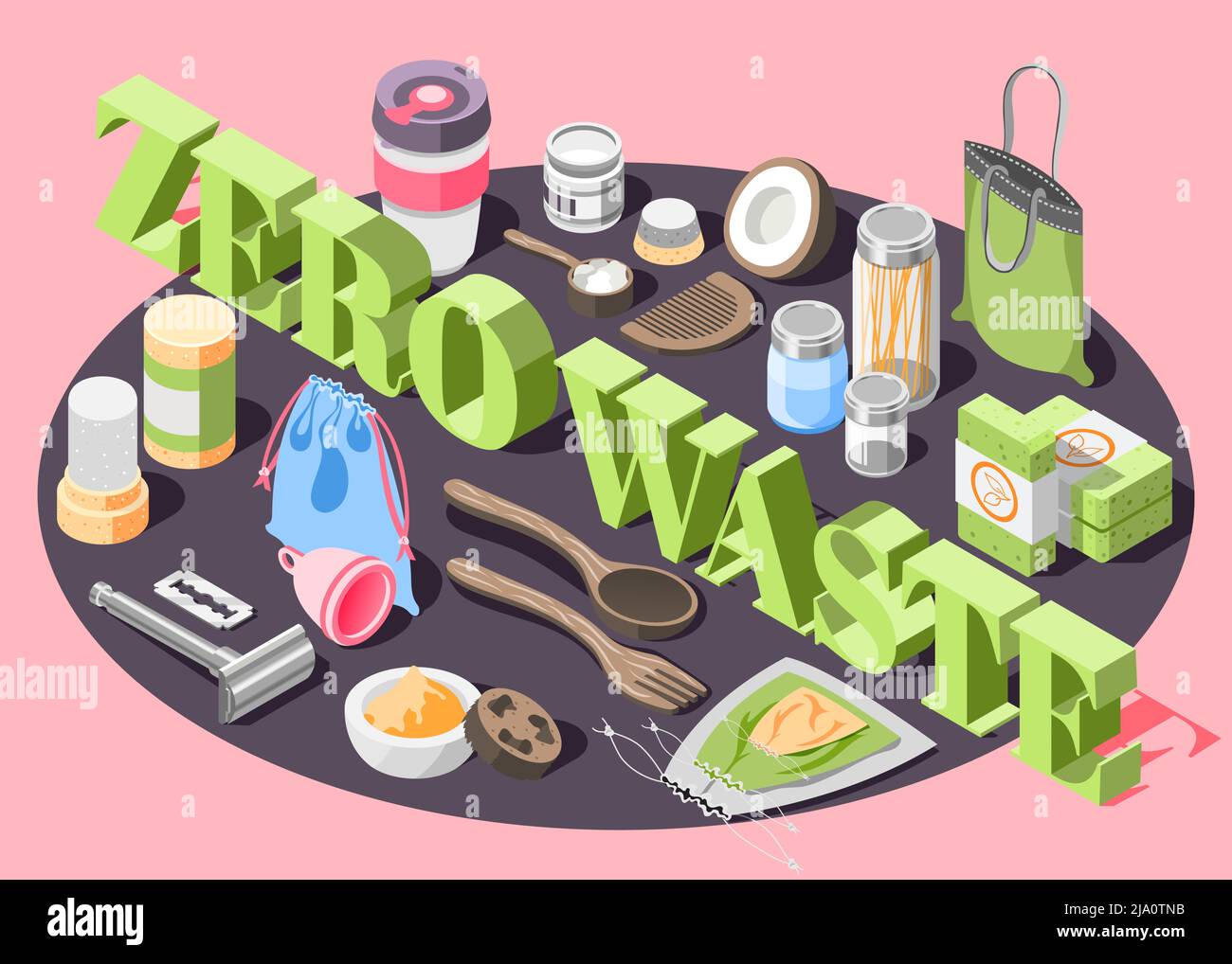 https://c8.alamy.com/comp/2JA0TNB/zero-waste-isometric-composition-with-eco-friendly-bags-cosmetics-cutlery-personal-things-3d-vector-illustration-2JA0TNB.jpg