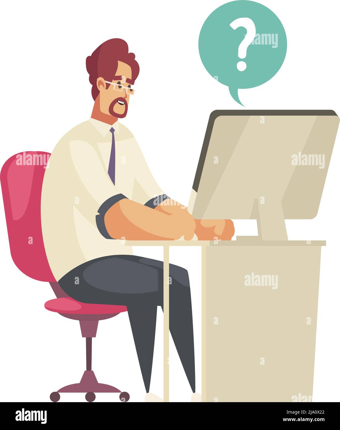 Dispatchers client support call center composition with view of male