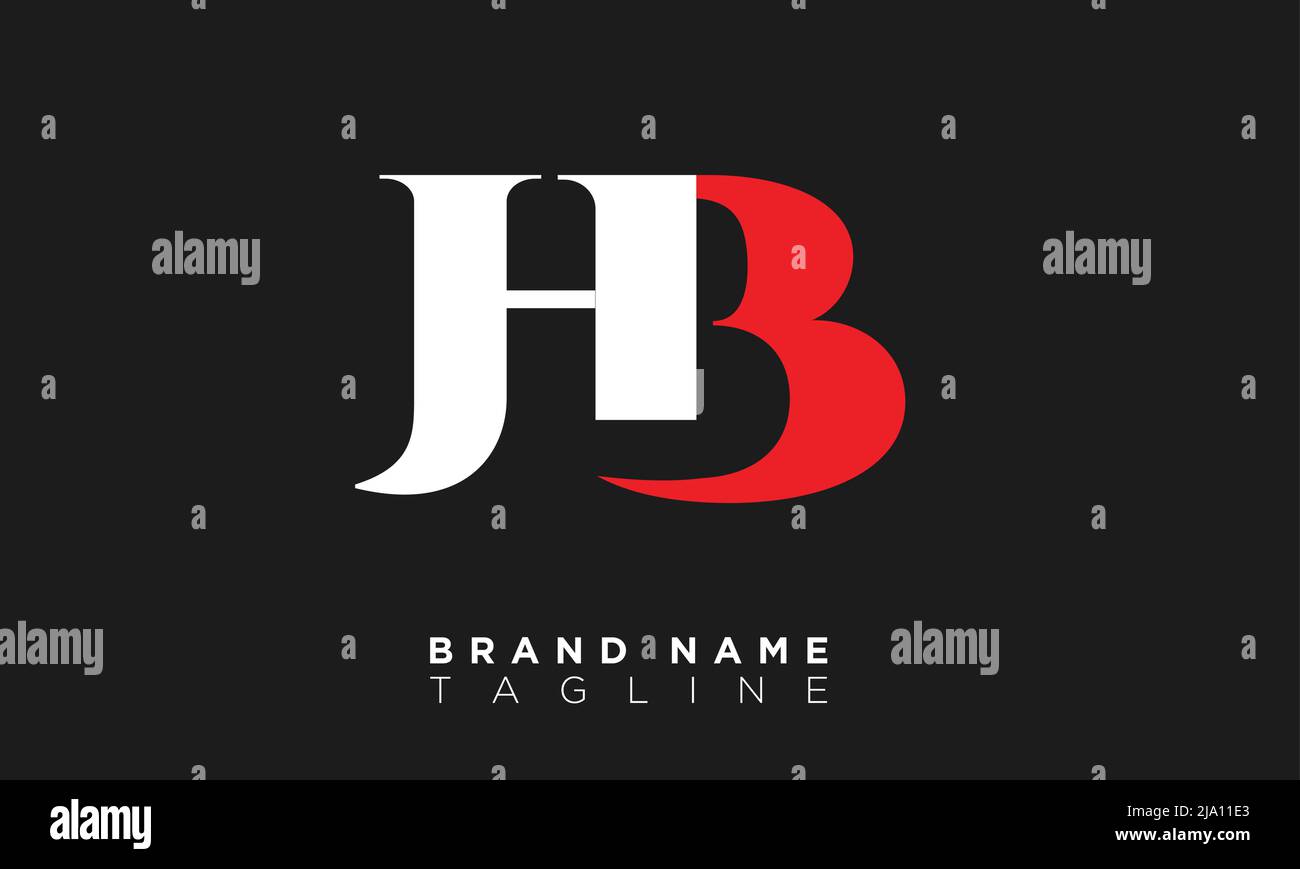 HB Alphabet letters Initials Monogram logo Stock Vector