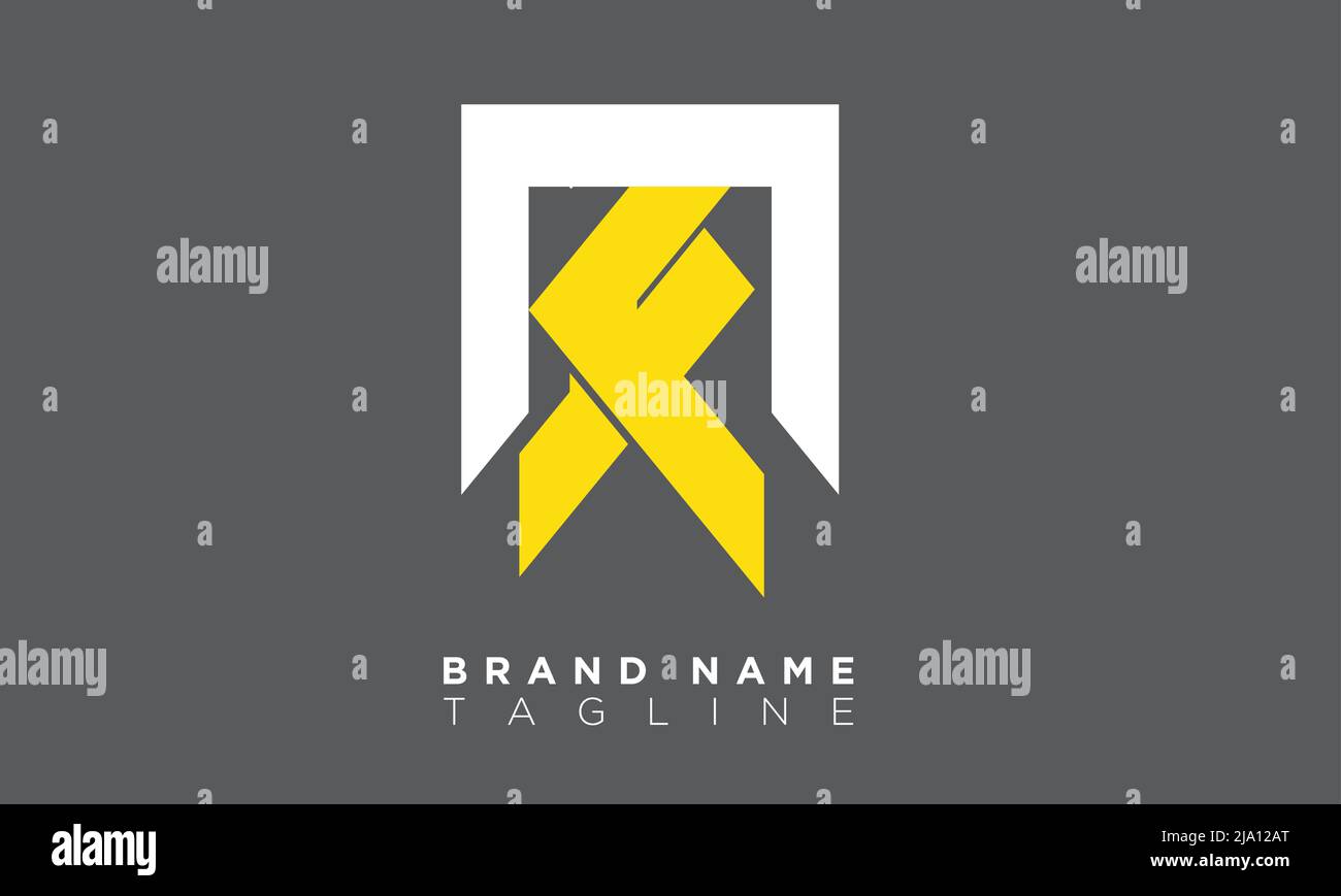 MF Alphabet letters Initials Monogram logo Stock Vector