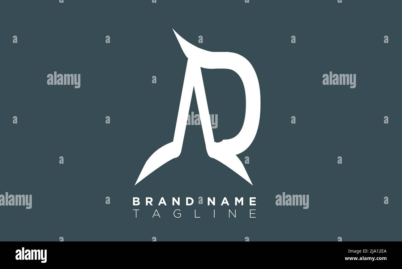 AR Alphabet letters Initials Monogram logo Stock Vector
