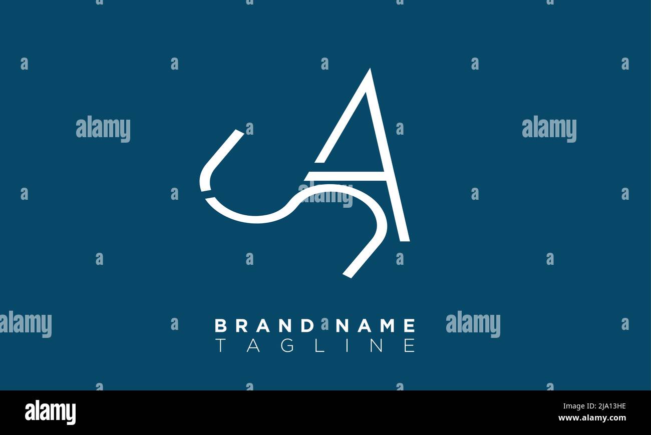 SA Alphabet letters Initials Monogram logo Stock Vector