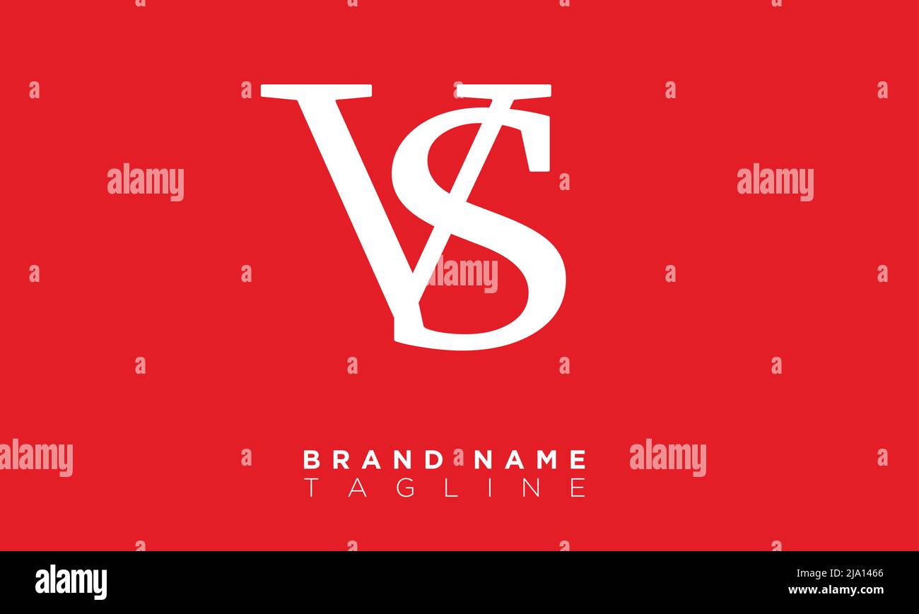 VS Alphabet letters Initials Monogram logo Stock Vector
