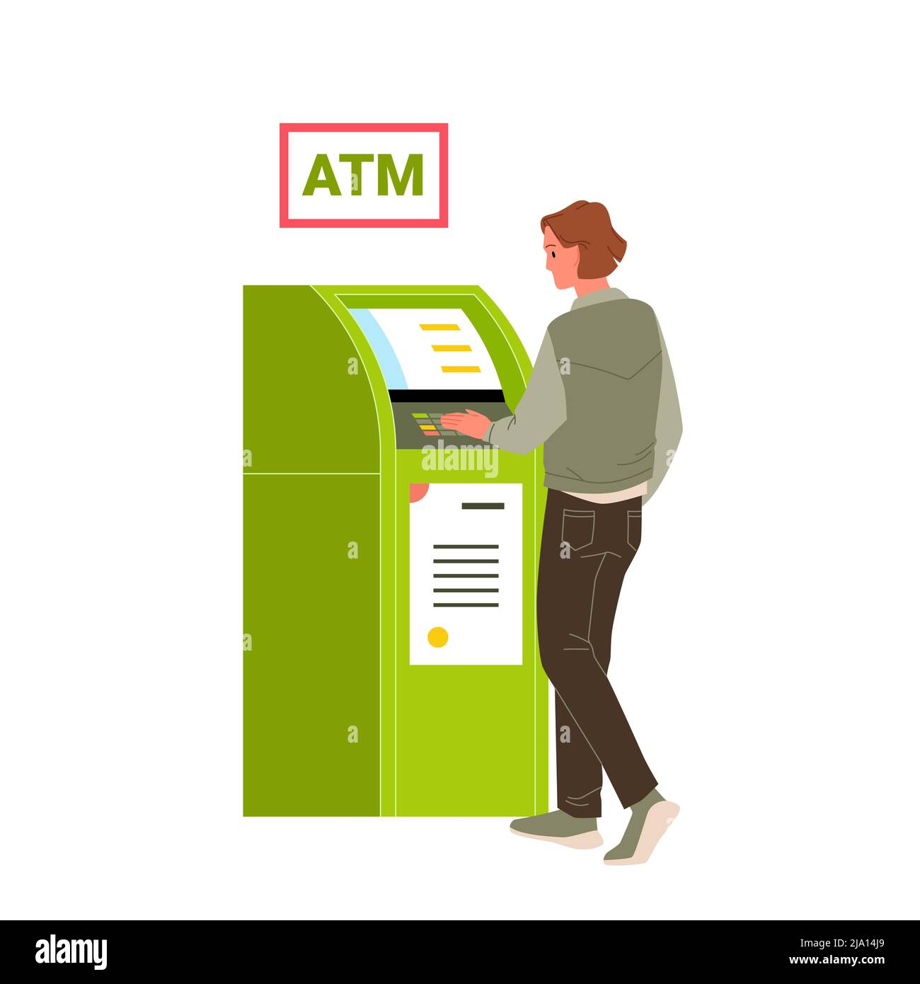 man-at-atm-trying-to-withdraw-money-stock-vector-image-art-alamy