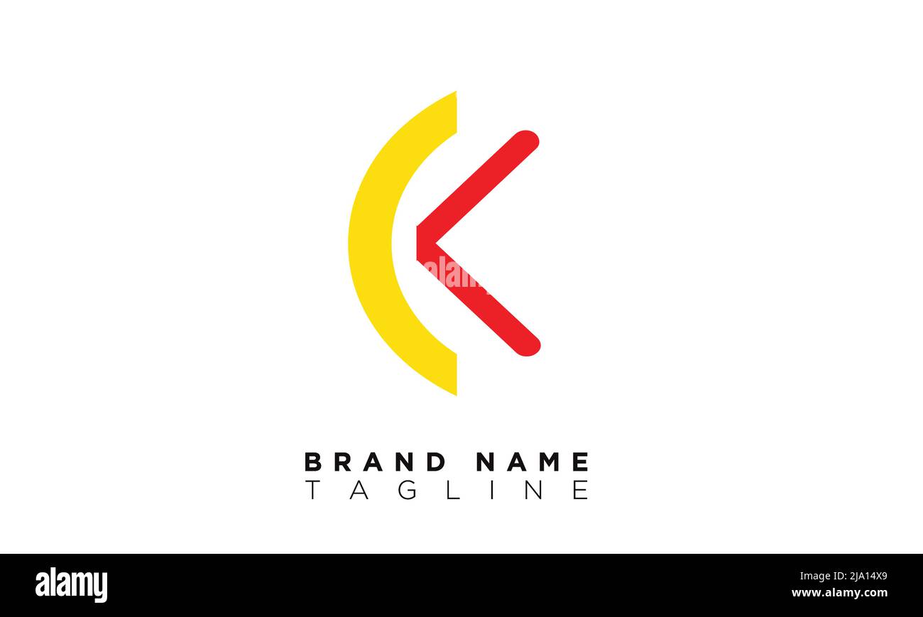 CK Alphabet letters Initials Monogram logo Stock Vector
