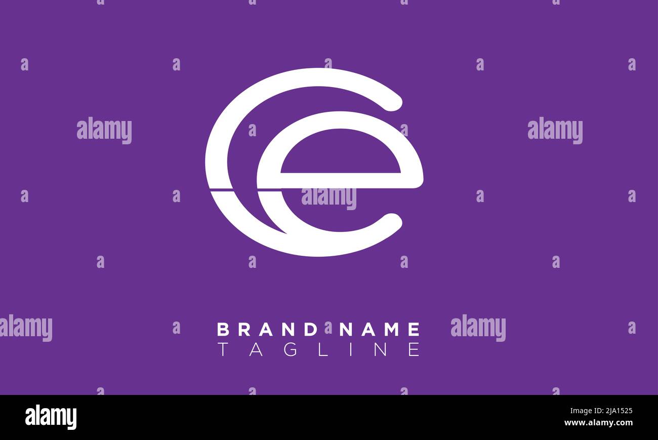 CE Alphabet letters Initials Monogram logo Stock Vector