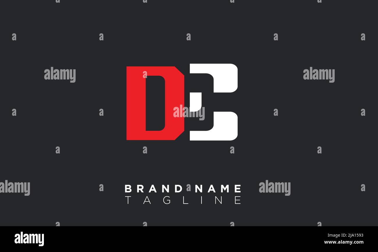 DC Alphabet letters Initials Monogram logo Stock Vector
