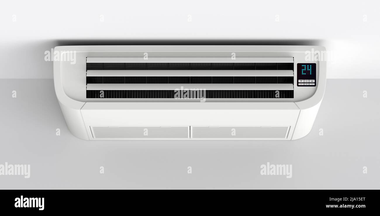 Ceiling mounted air conditioner, front view Stock Photo Alamy