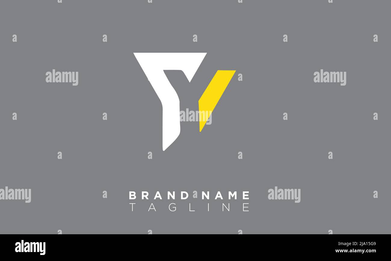Y Alphabet letters Initials Monogram logo Stock Vector