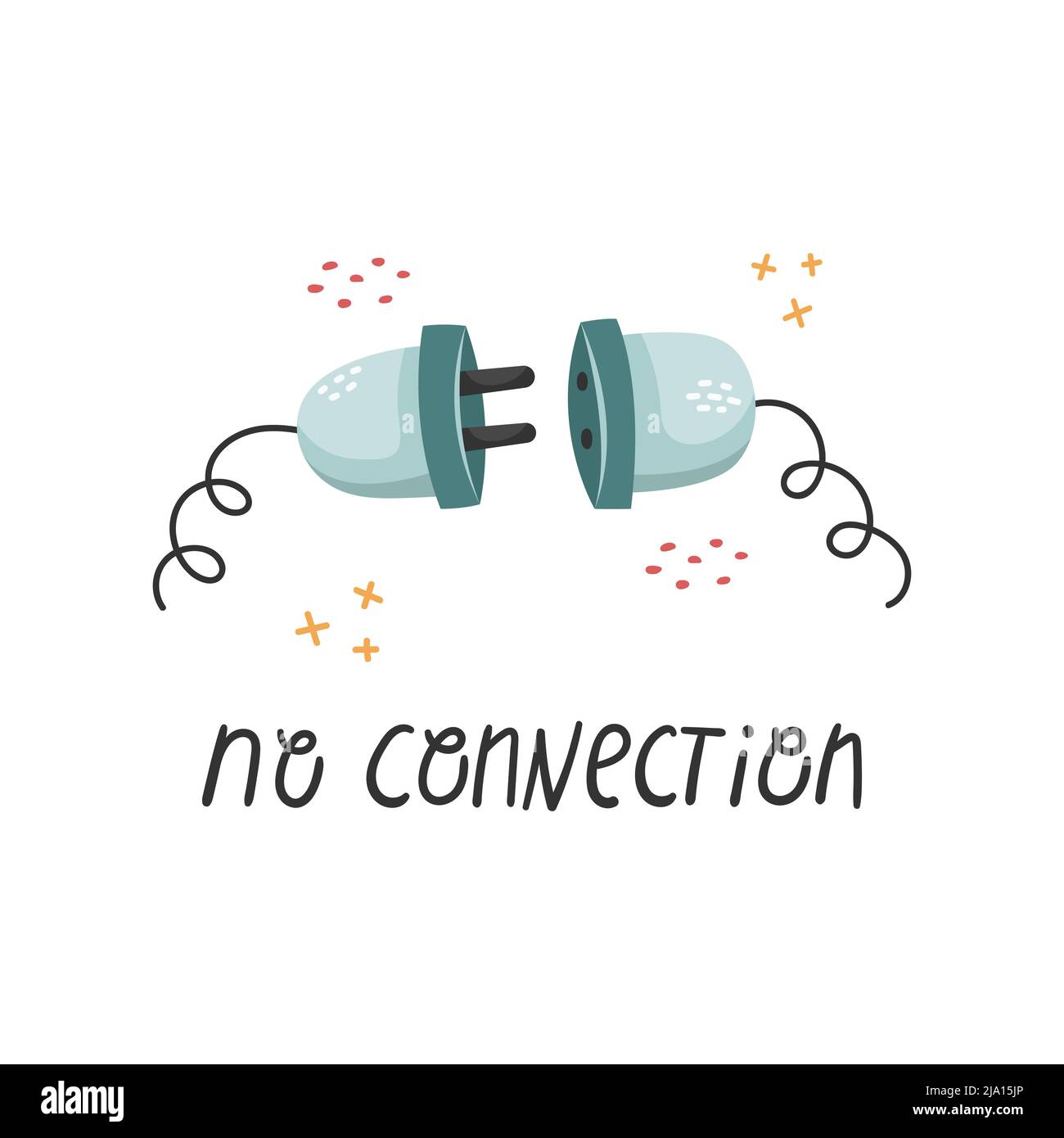Vector internet illustration. There is no connection Stock Vector Image ...