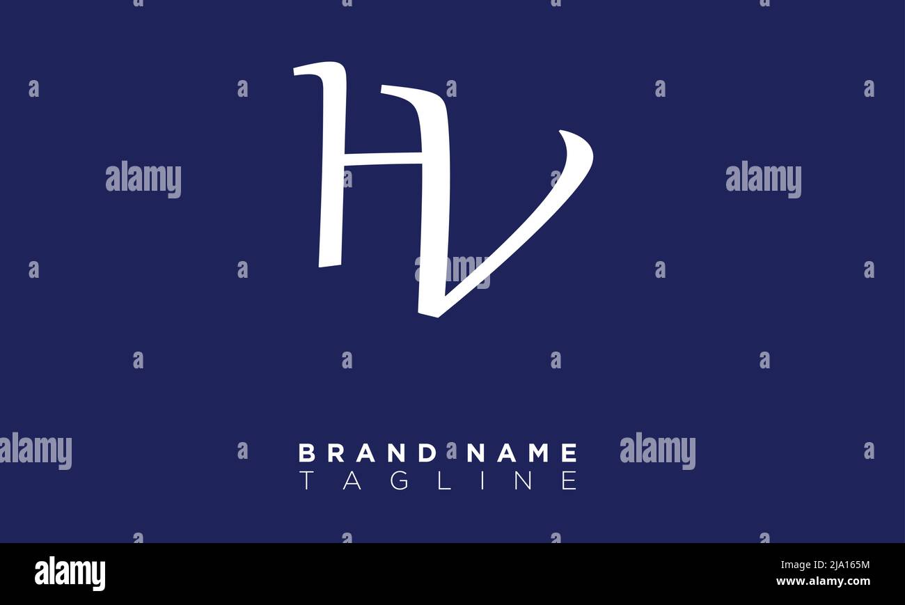 HV Alphabet letters Initials Monogram logo Stock Vector