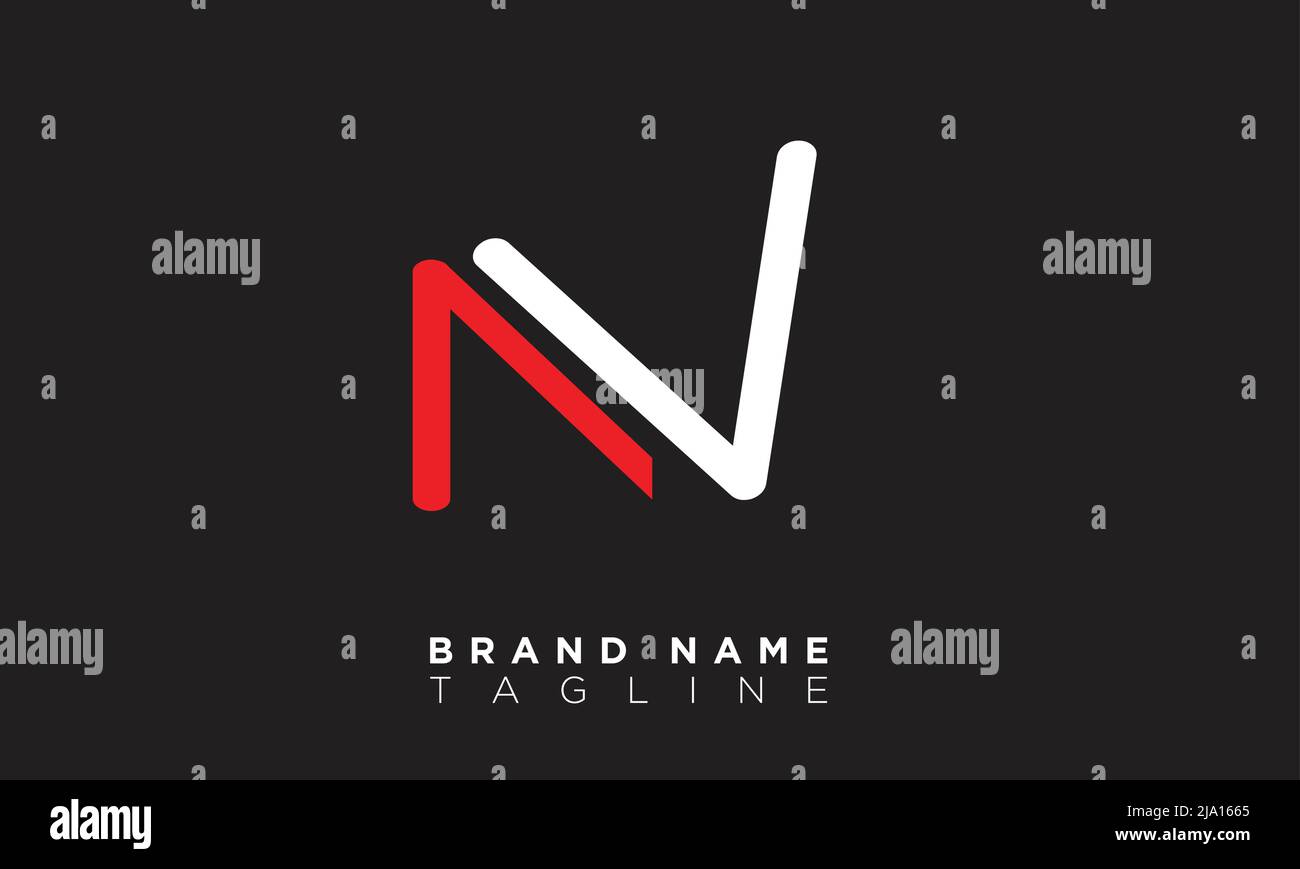 AV Alphabet letters Initials Monogram logo Stock Vector