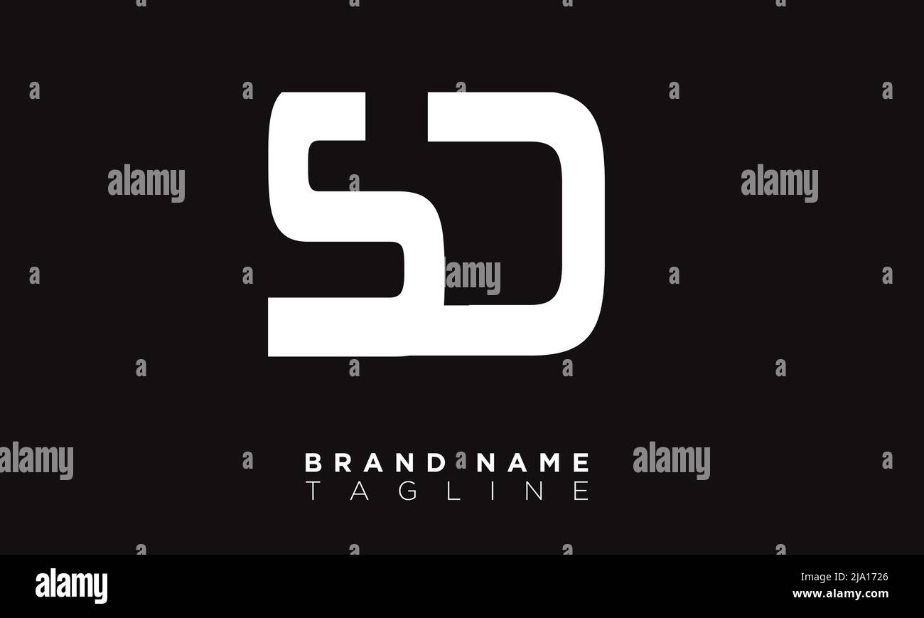 SD Alphabet letters Initials Monogram logo Stock Vector