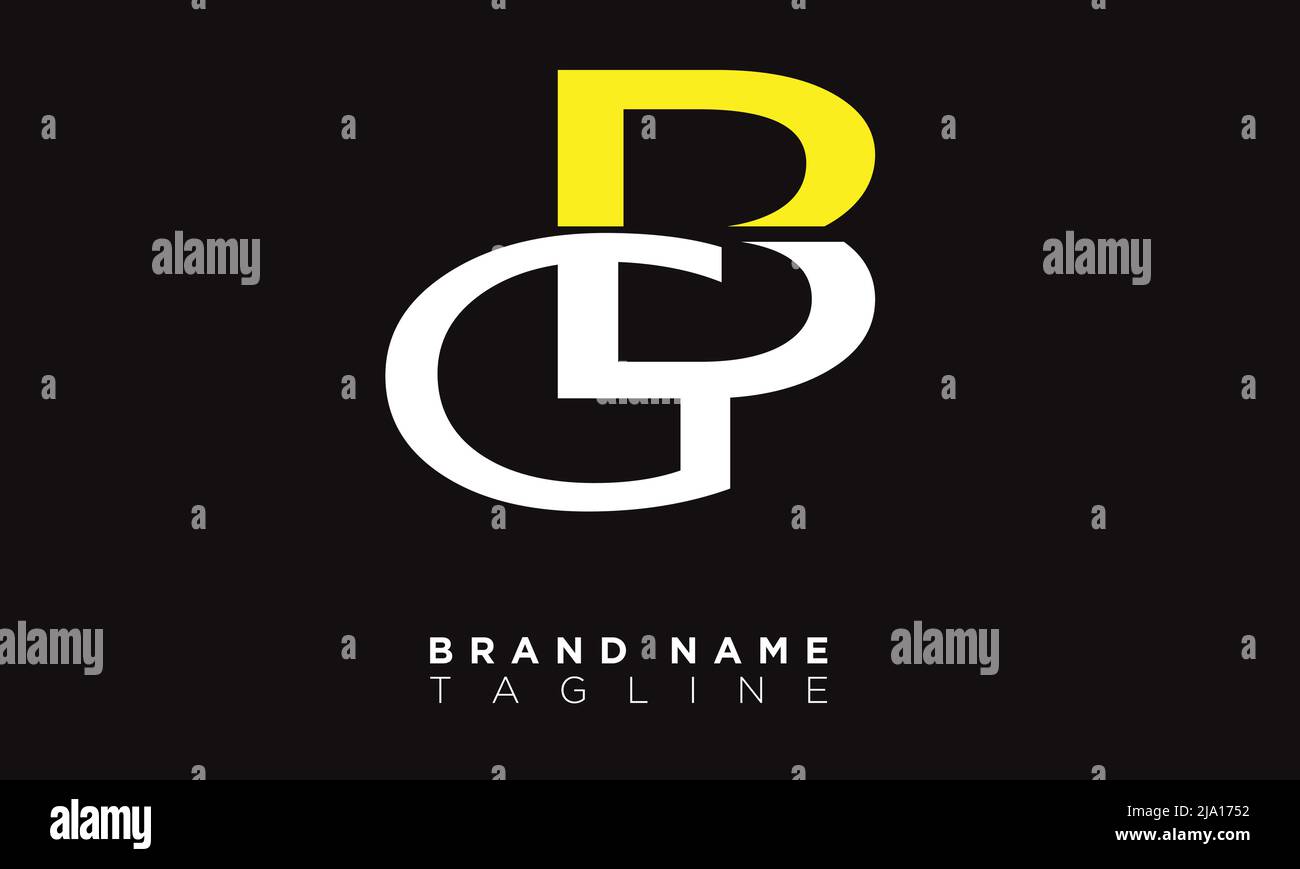 GB Alphabet letters Initials Monogram logo Stock Vector