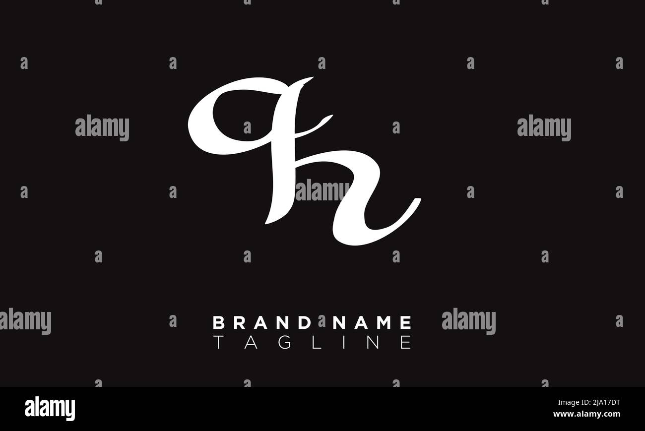 QH Alphabet letters Initials Monogram logo Stock Vector
