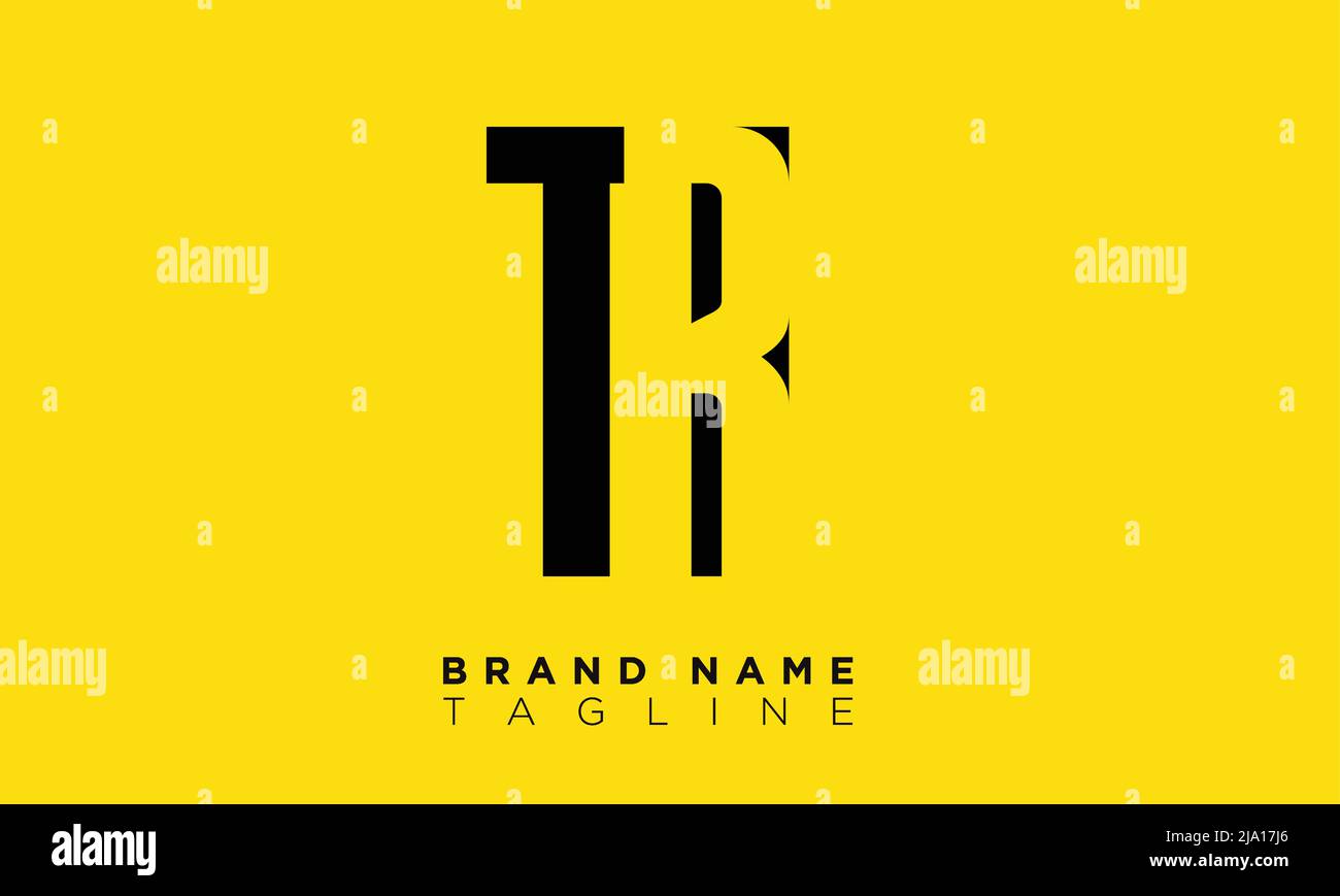 TR Alphabet letters Initials Monogram logo Stock Vector