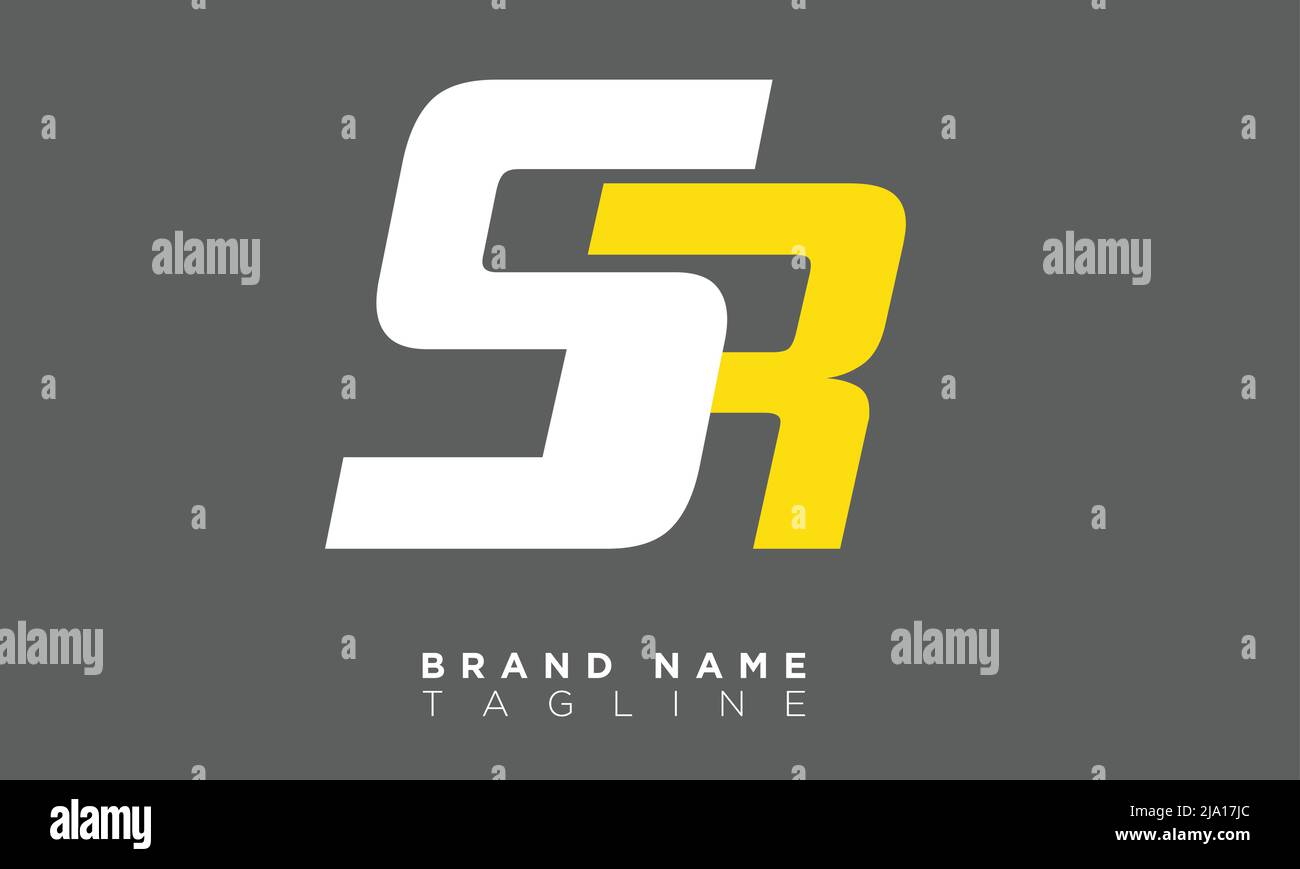 SR Alphabet letters Initials Monogram logo Stock Vector