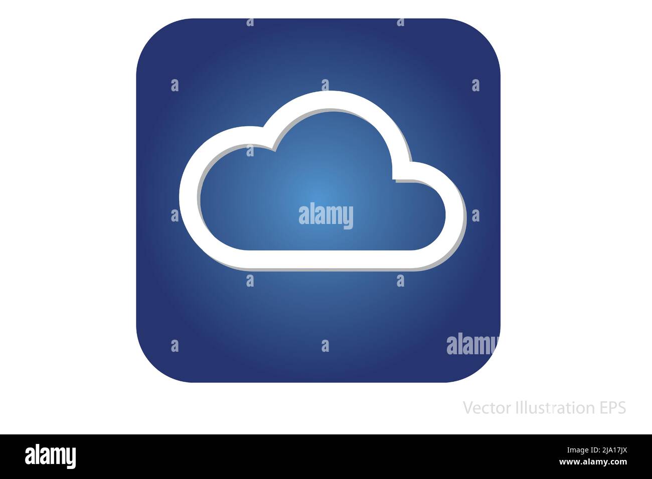 white cloud icon as template for weather forecast or online storage on ...