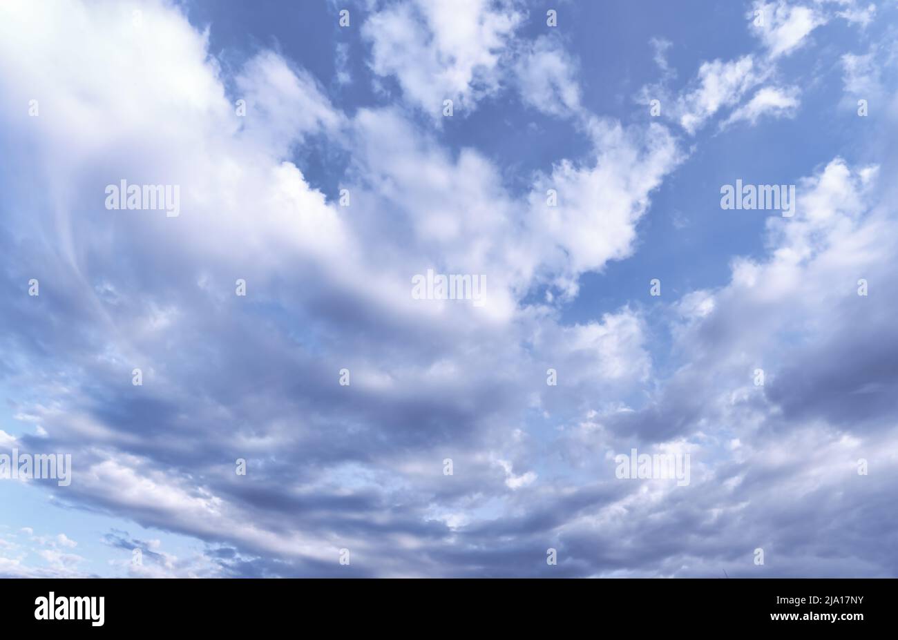 Blue sky with white cloud. Copy space Stock Photo - Alamy