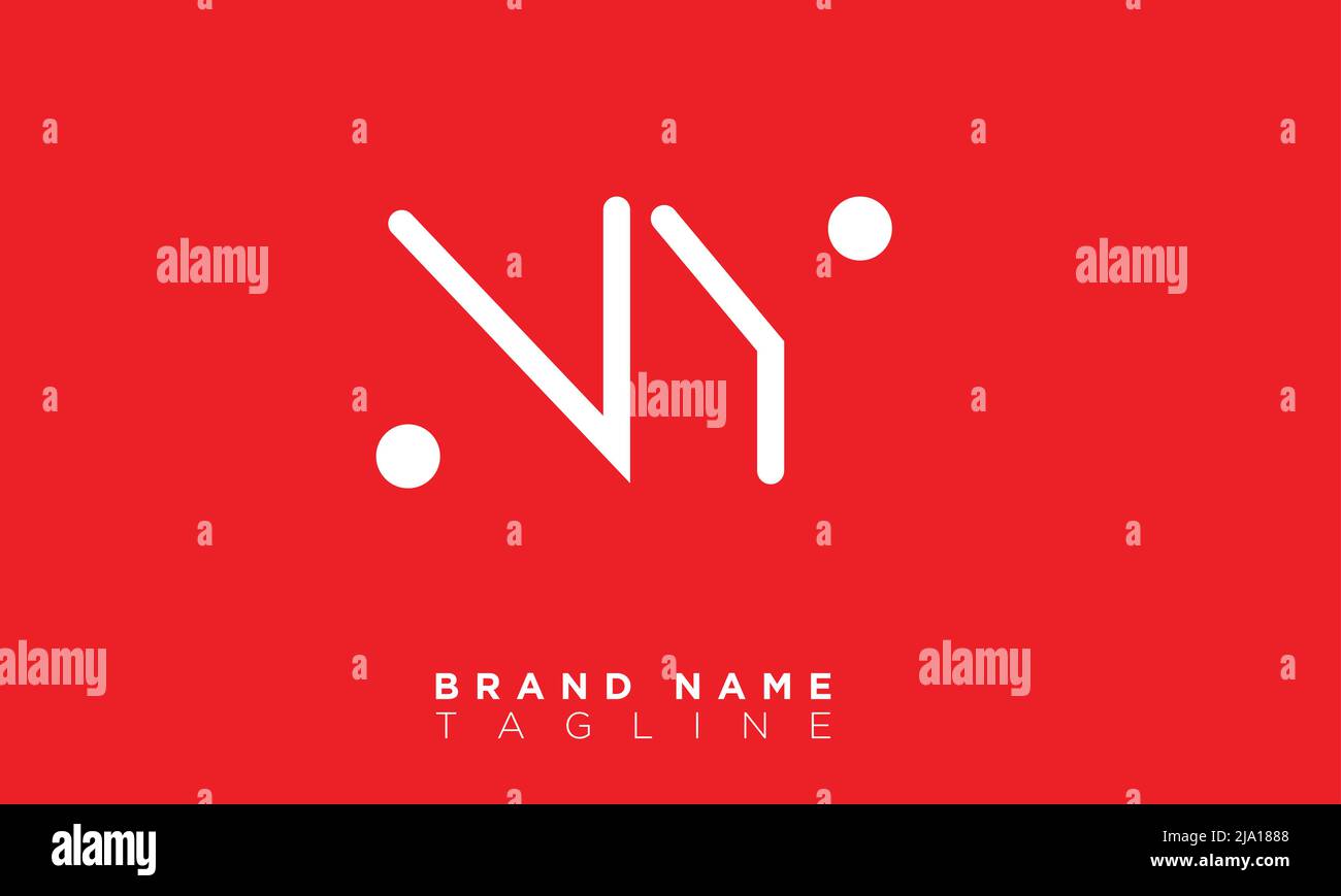 NY Alphabet letters Initials Monogram logo Stock Vector