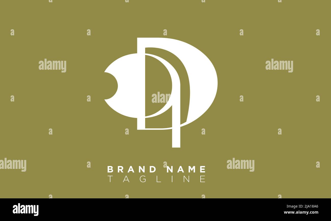 QD Alphabet letters Initials Monogram logo Stock Vector