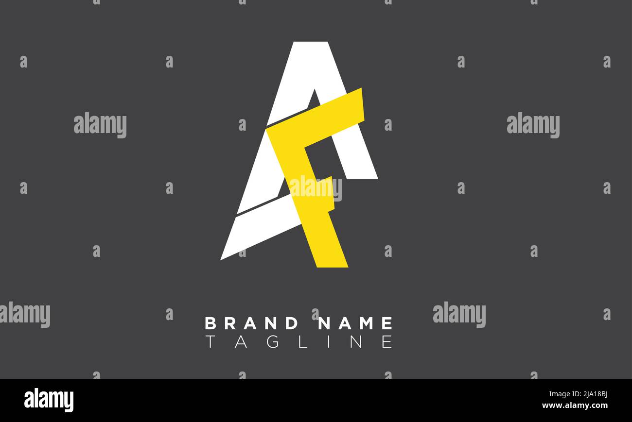 AF Alphabet letters Initials Monogram logo Stock Vector